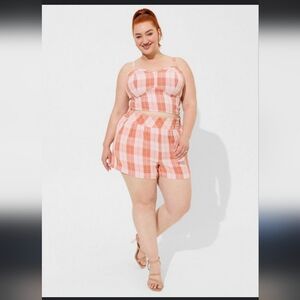 Torrid/ Orange Plaid Seersucker 2 Piece Set